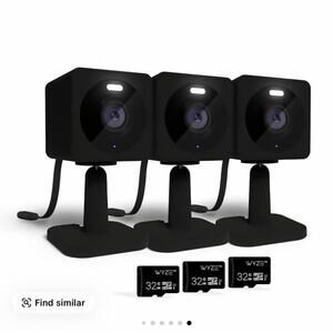 Wyze Cam Essentials Bundle - 3x Wyze Cam
HD Wired Smart Security Cameras, 24/7 L